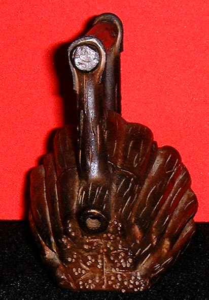 Bamboo design clay tea cup (Back view)